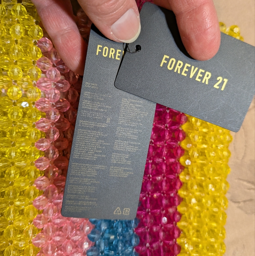 Forever 21 Colorful Beaded Purse, NWT! - Picture 3 of 9